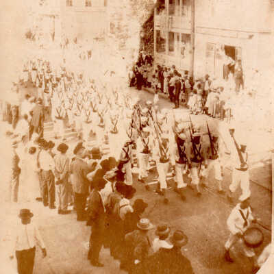 U.S. Navy Sailors Marching in the 4th of July Parade
