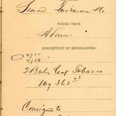 Customs Import Receipt: © Key West Art & Historical Society
