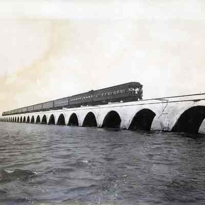 Overseas Railway Train on Long Key Viaduct
