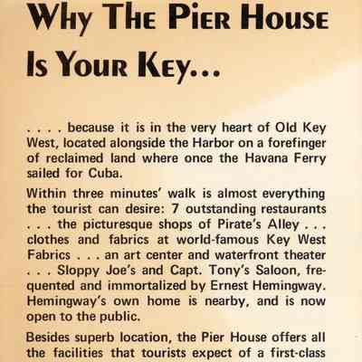 Pier House Rack Card: © Key West Art & Historical Society