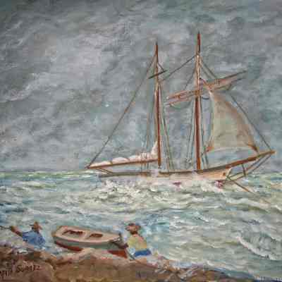 Schooner at Anchor