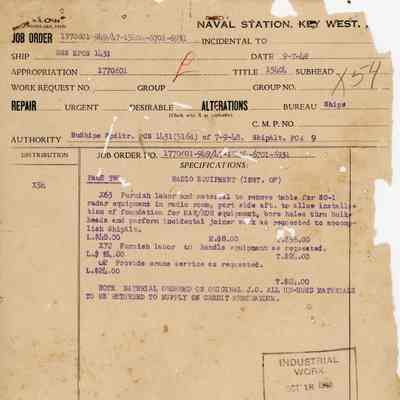 USS EPCS-1431 Job Order