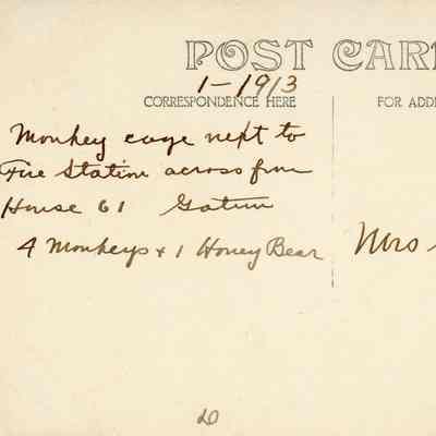 Monkey cage next to Fire Station across from House 61 Gatun: © Key West Art & Historical Society