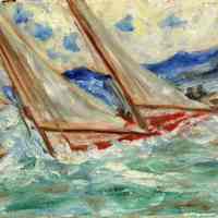 Sailboat in Rough Seas