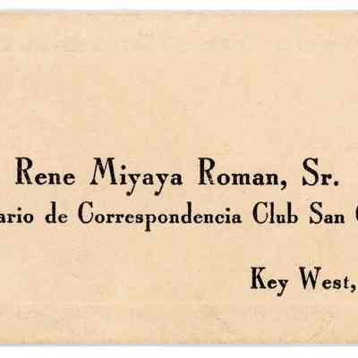 Rene Miyaya Roman, Sr. Business Card