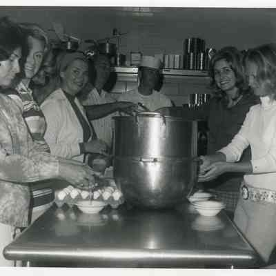 US Navy Spouses Baking in a Kitchen