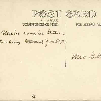 Main road in Gatun looking toward Y.M.C.A.: © Key West Art & Historical Society