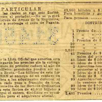 Republica De Cuba Loteria Nacional Ticket: © Key West Art & Historical Society