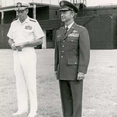 U.S. Army General and U.S. Navy Rear Admiral at Fort Zachary Taylor