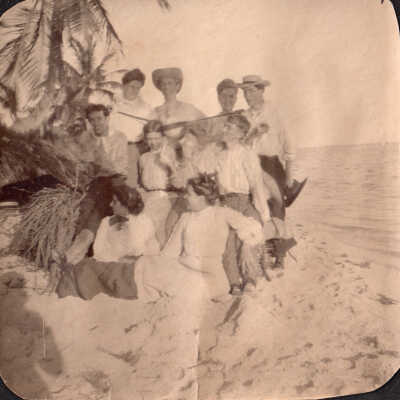 Unknown group at beach