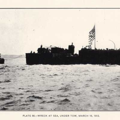 The U.S.S. MAINE being towed from Havana Harbor: Copyright: © Key West Art & Historical Society; Origformat: Print-Photographic
