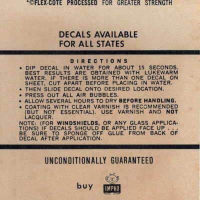 Key West Diving Travel Decal Instructions