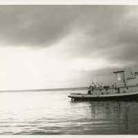 A ship out on the ocean