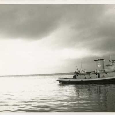 A ship out on the ocean