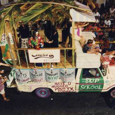 A float in the parade.