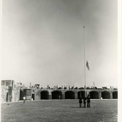 U.S. Navy at a fort