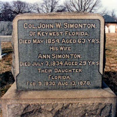 Colonel John W. Simonton Headstone
