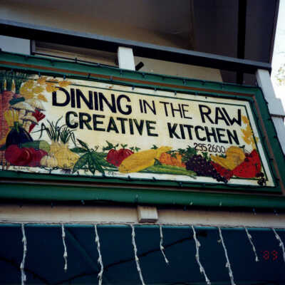 Dining in the Raw Creative Kitchen Sign