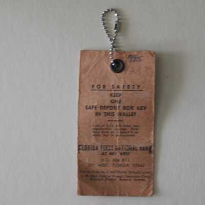 Safety Deposit Box Key Envelope