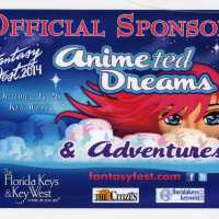 Fantasy Fest 2014 official sponsor sign.