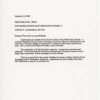          A press release to print about putting a clown face on your building.
   