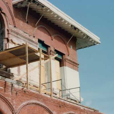 Work being done on the second floor.