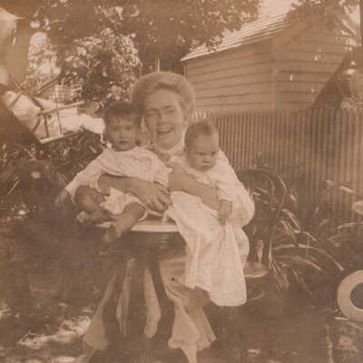 Unknown woman and babies