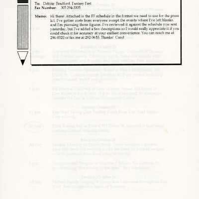 Schedule of events for Fantasy Fest 1999.