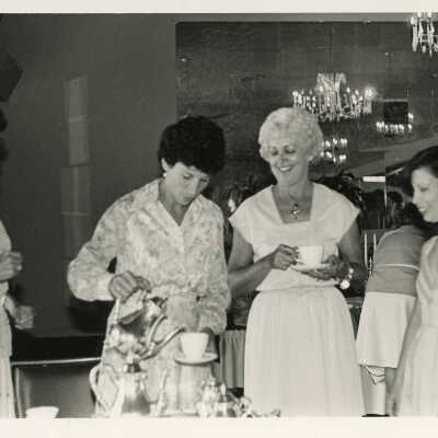 Woman at a tea party