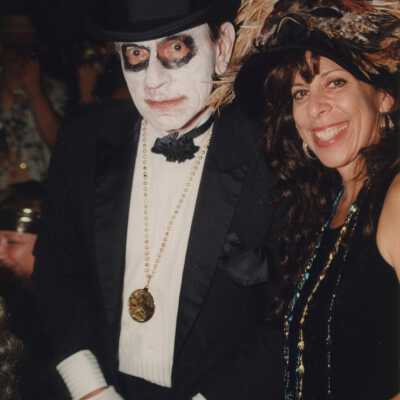 Unknown people dressed up.