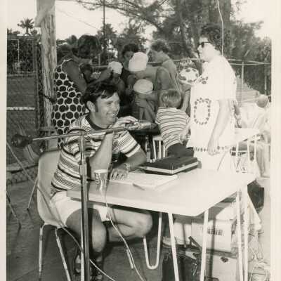 A group of unknown people at a party