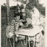 A group of unknown people at a party