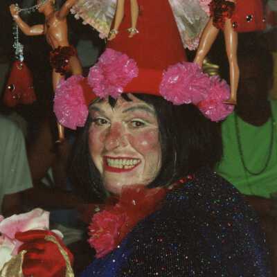 Unknown person dressed up.