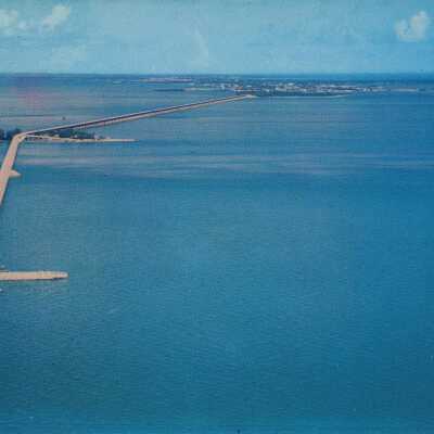 Aerial View of Seven Mile Bridge