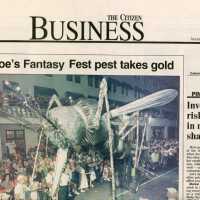          An article in the Key West Citizen that reads Key West Aloe's Fantasy Fest
   