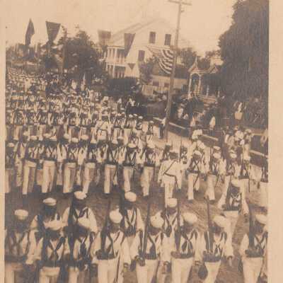 U.S. Bluejackets, “Oversea Celebration” Parade