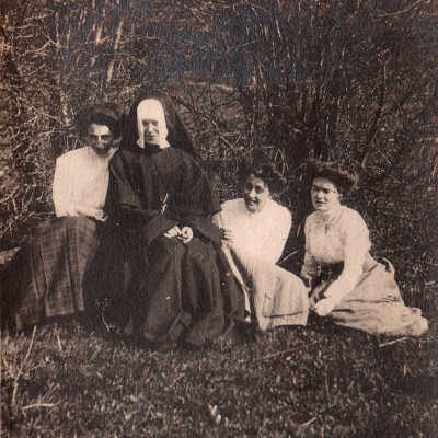 Unknown nun and girls