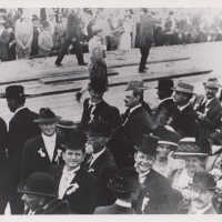 Delegates Awaiting the Arrival of the First Florida East Coast Railway Train in Key West