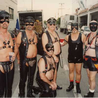 Unknown men dressed up.