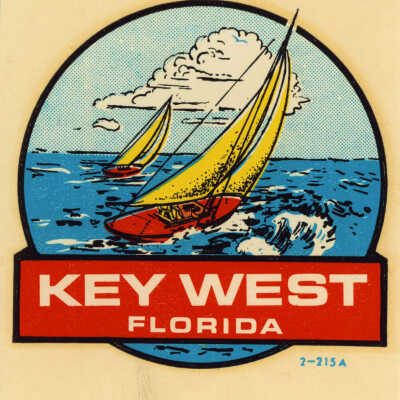 Key West Sailboats Travel Decal