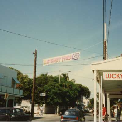 The Street fair sign on Duval Street.