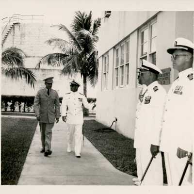 Men in uniform walking