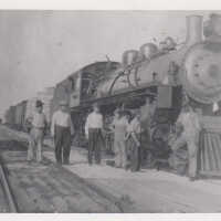 Florida East Coast Railroad train and workers