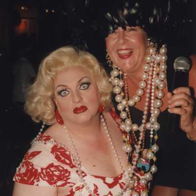 Unknown people dressed up.