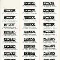 A sheet of Pretenders in Paradise address labels.