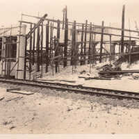 Bridge construction and railroad tracks