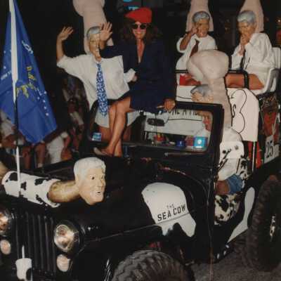 A float in the parade.