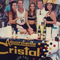 Cristal gold alcohol booth.