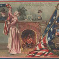          American flags and military recognition
   