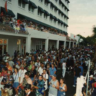 Unknown group of people on Duval Street.